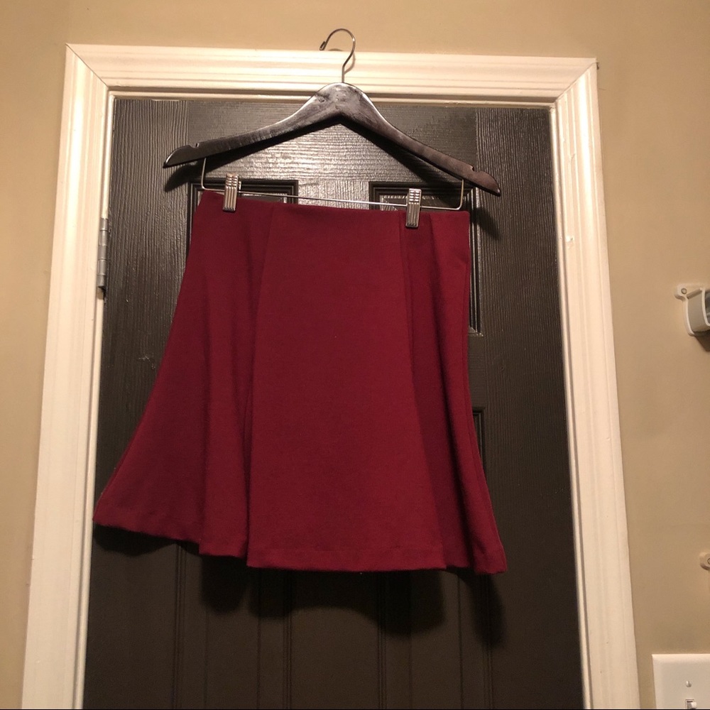 Maroon A-Line Skirt